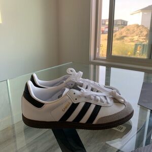 Adidas Samba White and Black Trainers